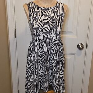 Zebras on Zebra Stripes Sleeveless High-Low Dress